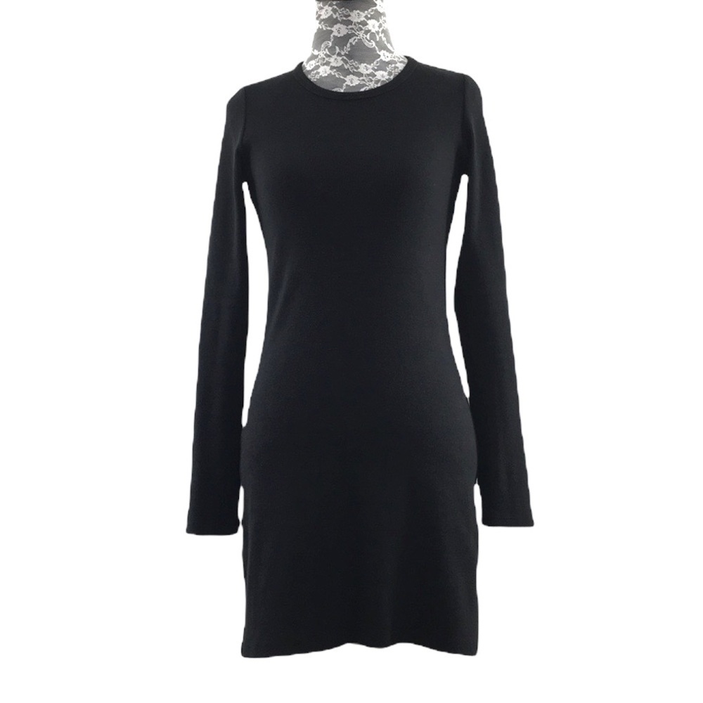 Wilfred Free Black Knit Sweater Dress Womens XS Long Sleeve‎ Aritzia